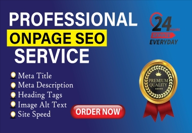 I will give professional onpage services