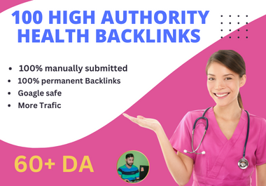 I will provide 100 USA heath SEO backlinks