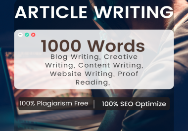 Do killer SEO article writing,  1000 content writing and blogs