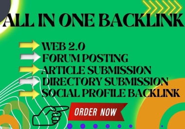 150 high quality web 2.o,  directory submis posting and more other backlink services