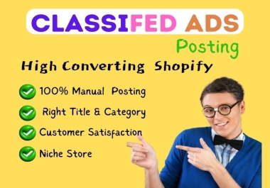 I will provide 80 classified ads backlinks fully manual method