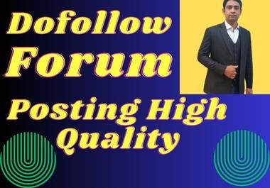 Create 50 unique quality forum posting dofollow SEO backlinks