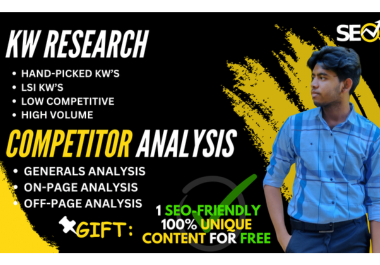 I will conduct in depth keyword research and competitor analysis to supercharge