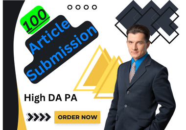 I will do 50 unique article submission backlinks with high da