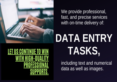 Our certified data entry experts will complete your data entry tasks error-free and on time
