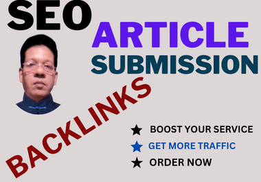 Top 160 Article Submission or Article Backlink