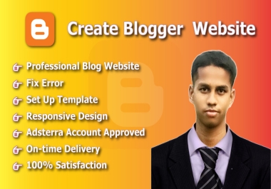 create website on blogger and theme customization and fix error issue
