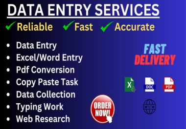 I will do data entry,  online research,  copy paste,  and web scraping