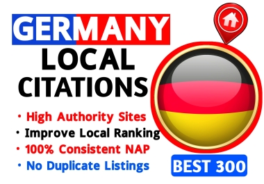 I will do best 300 germany local citations & directory submission for local seo