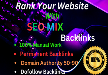 300 Strong Mixed SEO Backlinks High DA/PA Sites