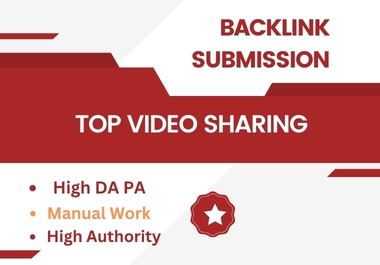 I will Provide high authority SEO backlinks top 100 video sharing submission