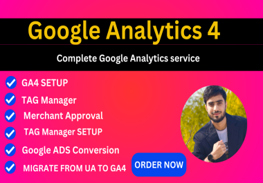 I will setup google analytics,  tag manager,  ga4,  and web tracking