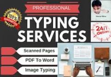 Typing/Data Entry/Translation/PDF To Word/Word To PDF
