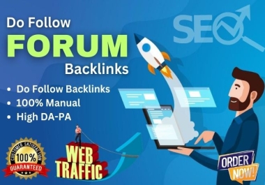 I will create 50+ do follow forum backlinks with high da