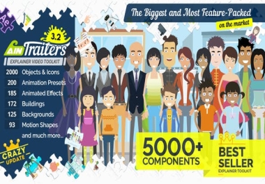 2D Animation Character video motion graphic