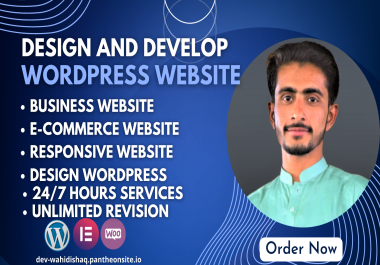 design and develop a clean responsive modern wordpress website for you