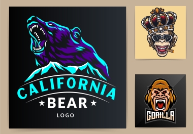 I will do luxury lion gorilla wolf etc logo for you
