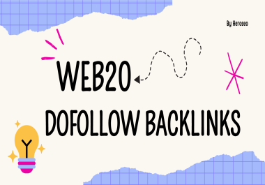 I will do 30 Web2.0 Dofollow Backlinks High DA PA