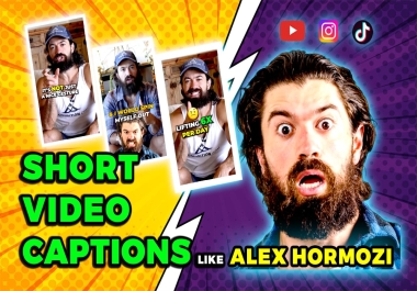 I will edit your tiktok,  reels,  and shorts video editing with captions