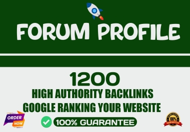 I will create high da 80 dofollow forum profile backlinks