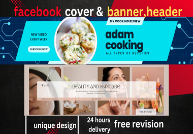 I will create facebook cover photo banner design and logo
