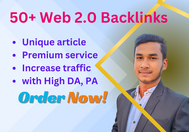 I will do 50+web 2.0 backlinks with write unique seo friendly article