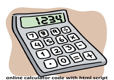 Online calculator generator code for your website in html script