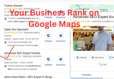 I will do Local SEO & Google My Business optimization to rank on Google Maps