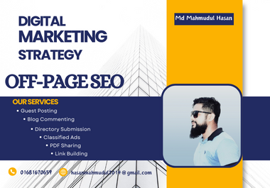 I will do economical Off-Page SEO and dofollow backlinks