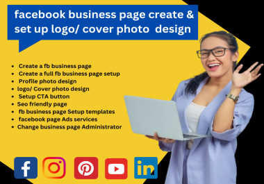 i will create business page or setup, logo cover photo design