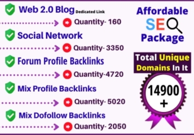 Get 14900 PR7-9-Mix Profiles-Social-Forum-Web 2.0 Dofollow Backlinks