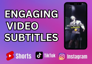 I will add professional english captions and subtitles to video