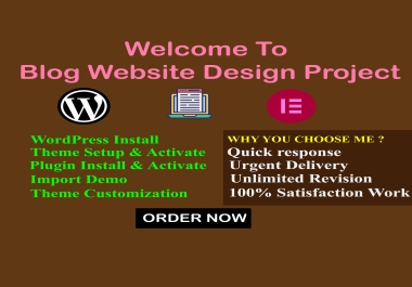 I will design responsive blog website in 48 hours