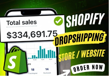 I will create automated shopify dropshipping store shopify website design