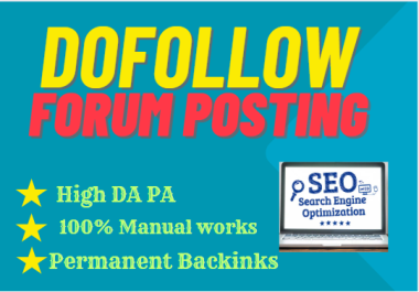 build 50 forum postings on high quality domains.