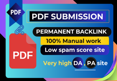 35 PDF submission backlinks in high DA site and permanent backlinks