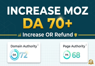 I Will Increase Your Website Domain Authority DA to 70+