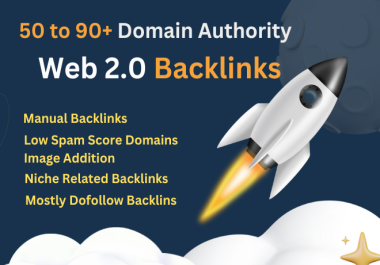 I will do 80 web 2.0 backlinks on high domains authority.