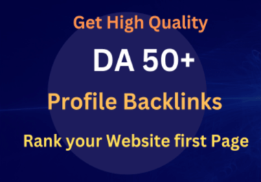 I will Create 100 profile backlink on high DA PA sites