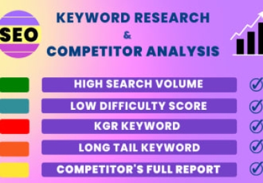I provide low competitive keyword research and competitor analysis