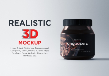 I will do a 3d Logo mockup,  T-shirt mockups,  and Product Packing box design for