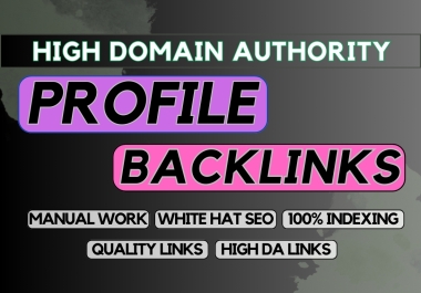 Top 250 create quality profile backlinks for higher Google ranking