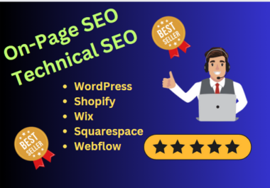 I will optimize On-page and technical SEO for WordPress,  Shopify,  Wix,  Squarespace,  Webflow websites