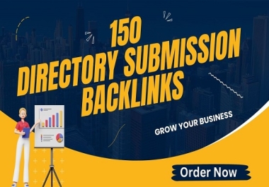 I will provide 150 Directory Submission Backlinks with High Quality DA