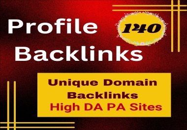 I create high DA 80+ manually 140 profile links with high quality dofollow backlinks