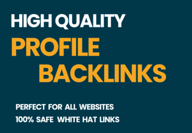 I will create 5O white hat profile creation backlinks with high DA in 8O + sites
