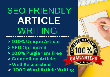 Write for 5× 800+ Words SEO Friendly Unique Articles