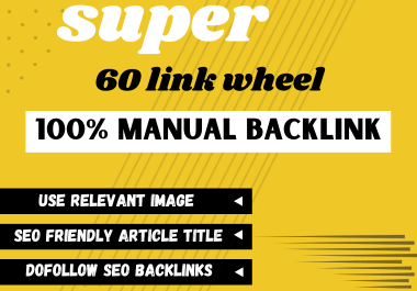 I will create 60+ link wheel backlinks for you.