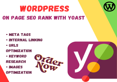 I will do yoast wordpress SEO optimization,  meta tags,  sitemaps.