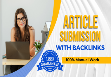 skyrocket ranking With high quality 50 Article Submission backlinks